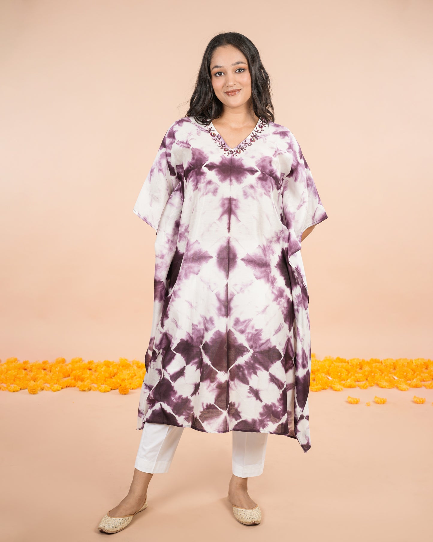 Purple Tye-Dye Kaftan