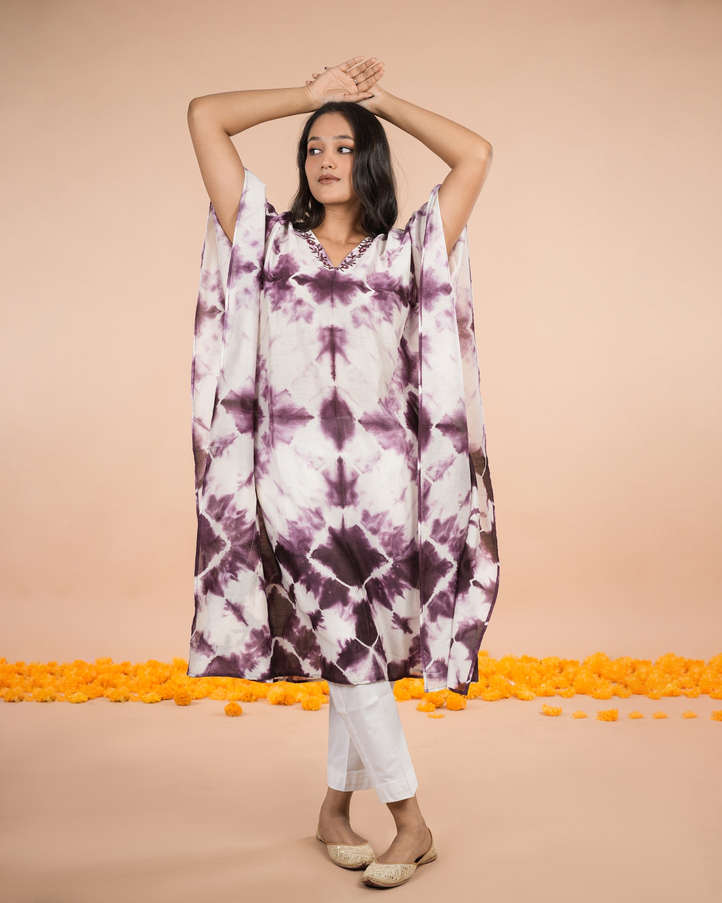 Purple Tye-Dye Kaftan