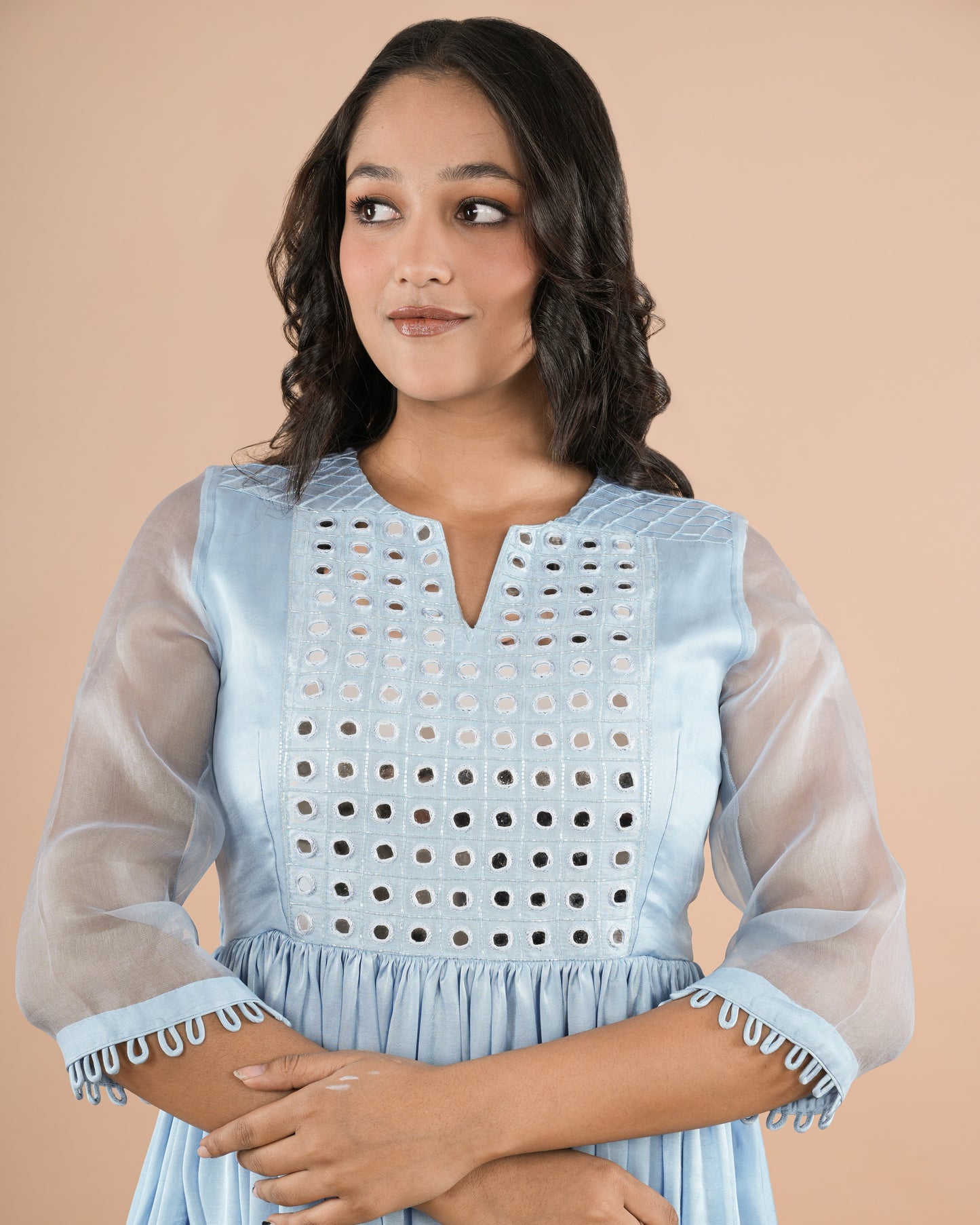 Blue Mirror Work Set
