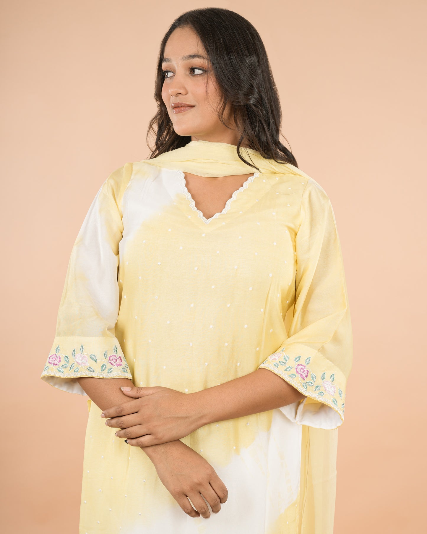 Yellow Tye-Dye Kurta