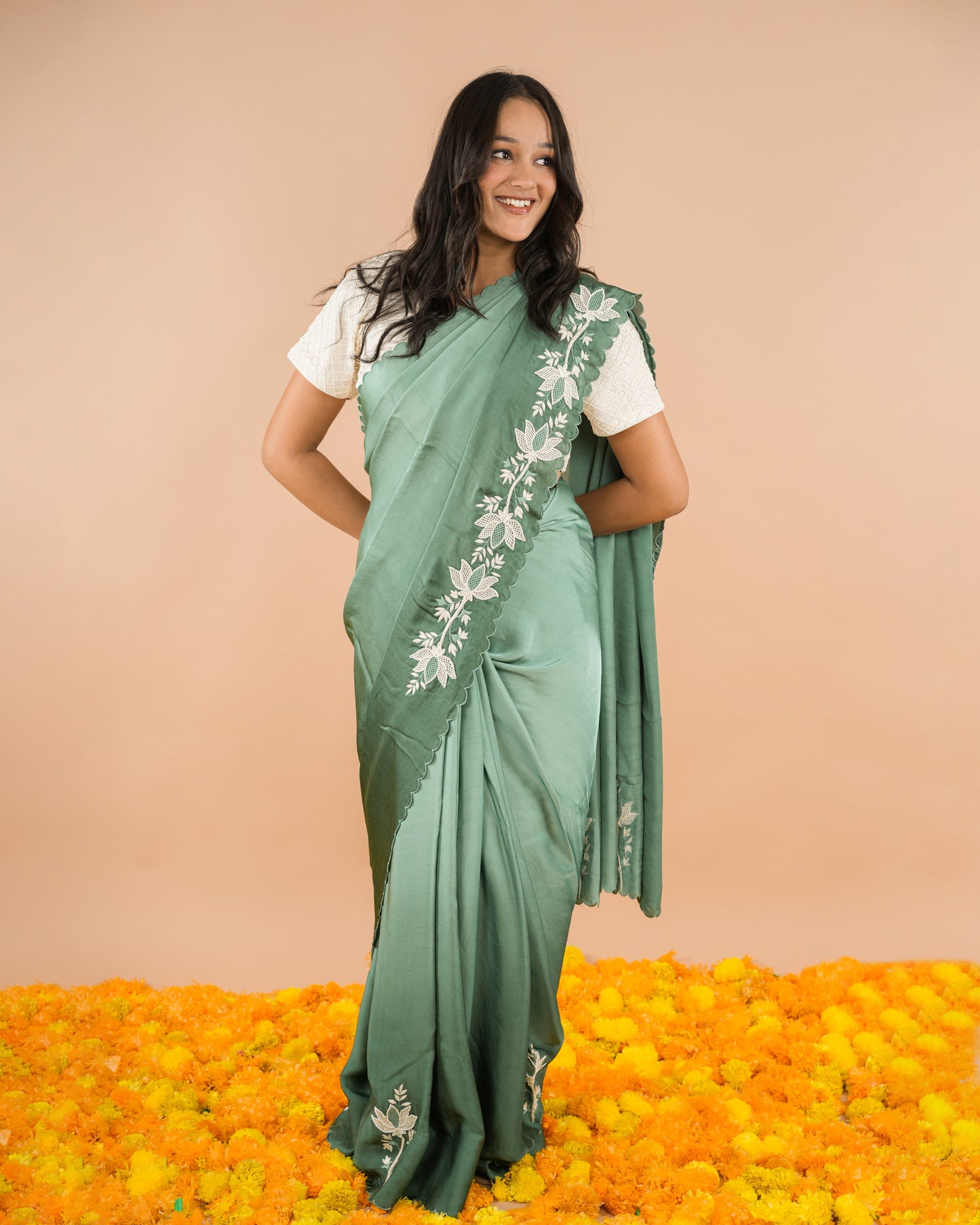 Green Kamal Saree