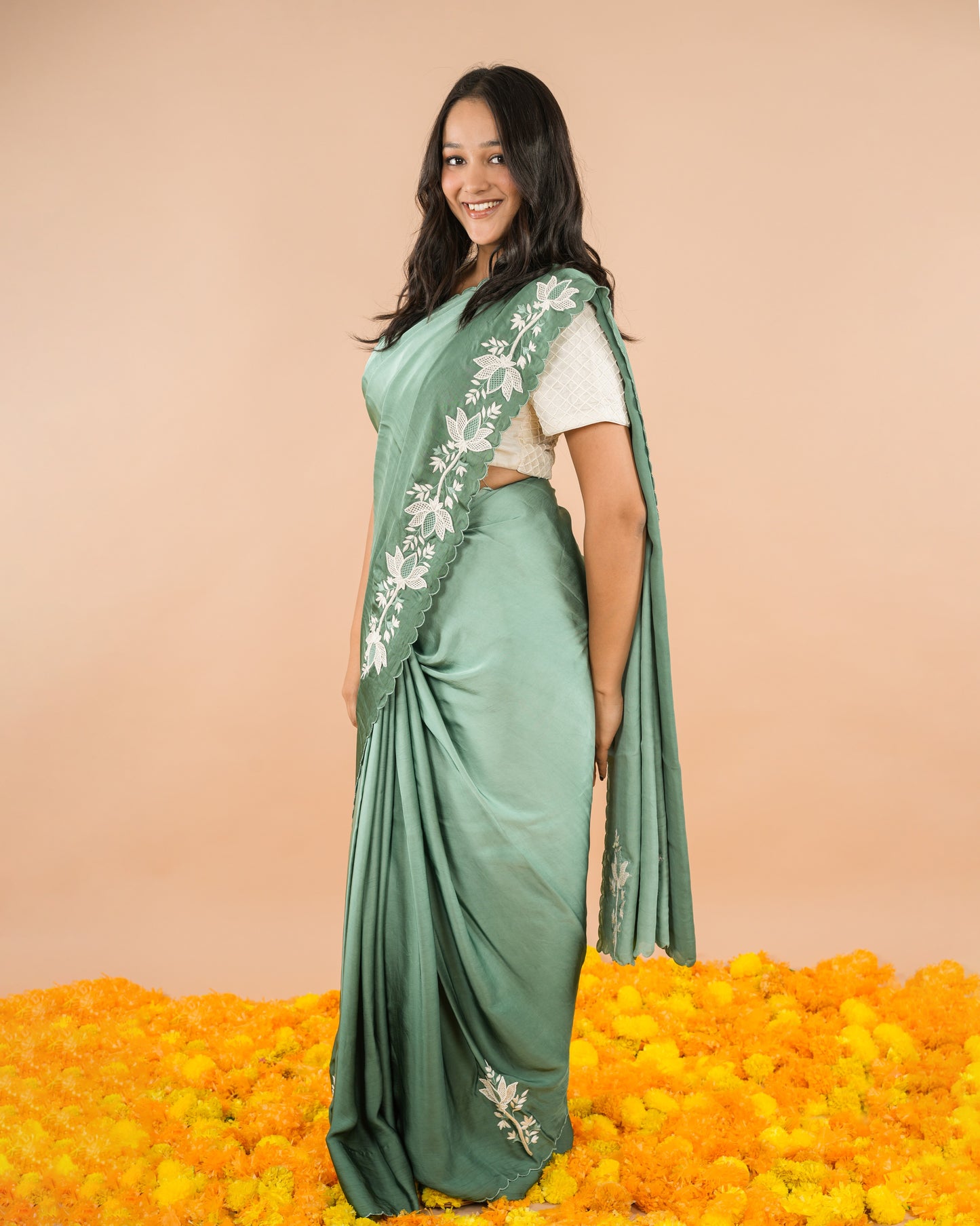 Green Kamal Saree