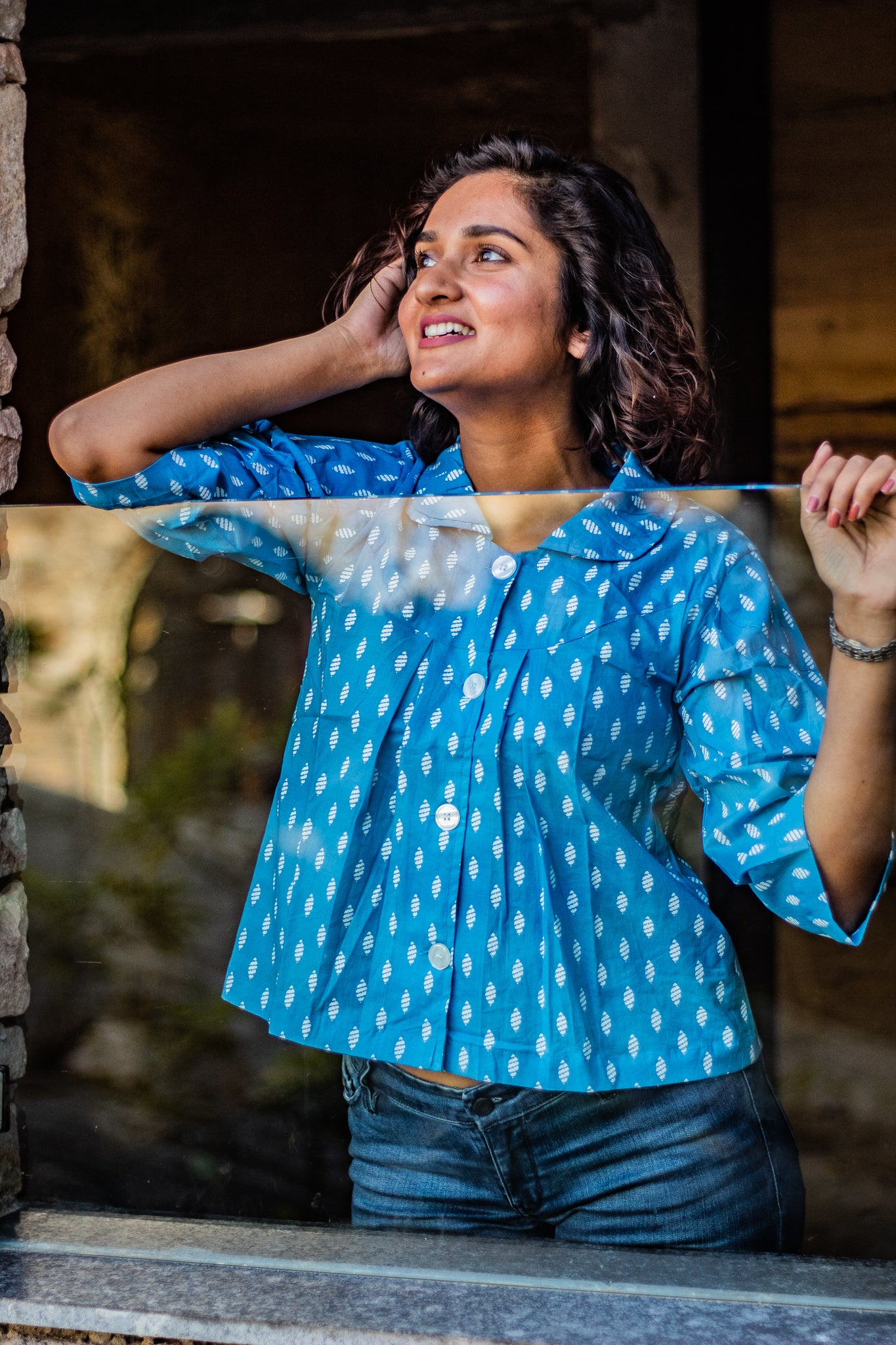 Cotton Printed Crop Top