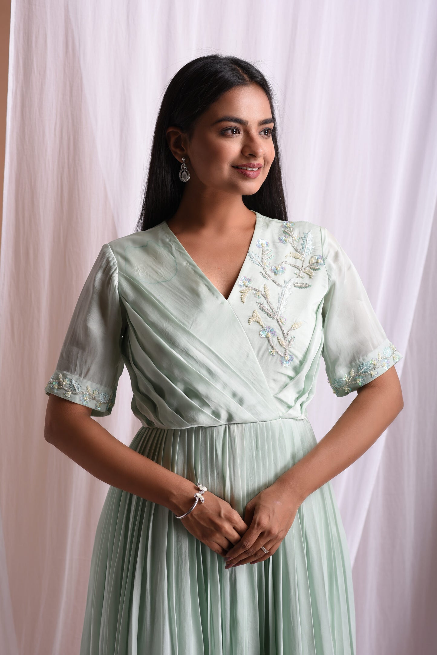 Yashi Pleated Gown