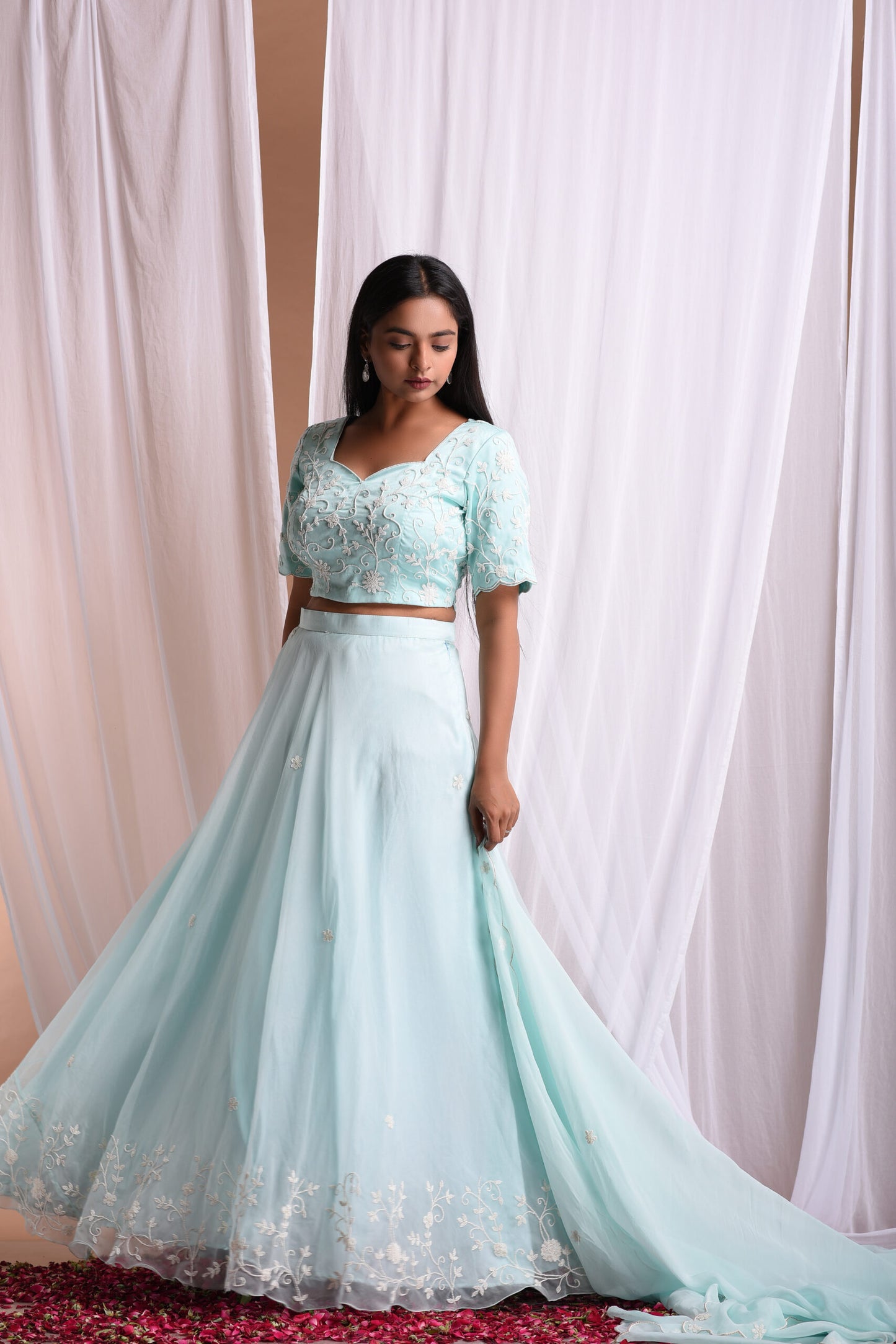 Gulnaaz Organza Lehenga Set