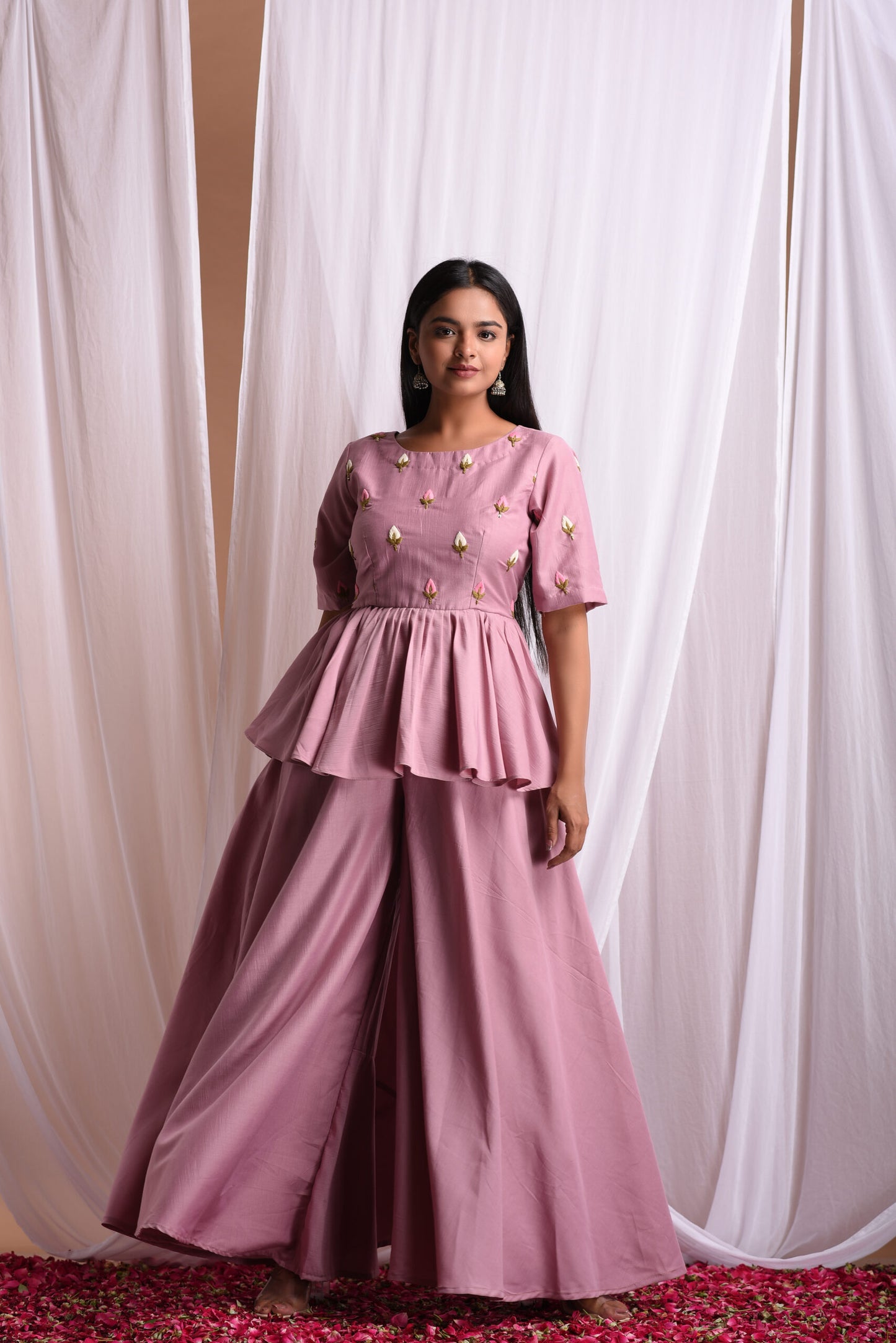 Mauve Sharara Set
