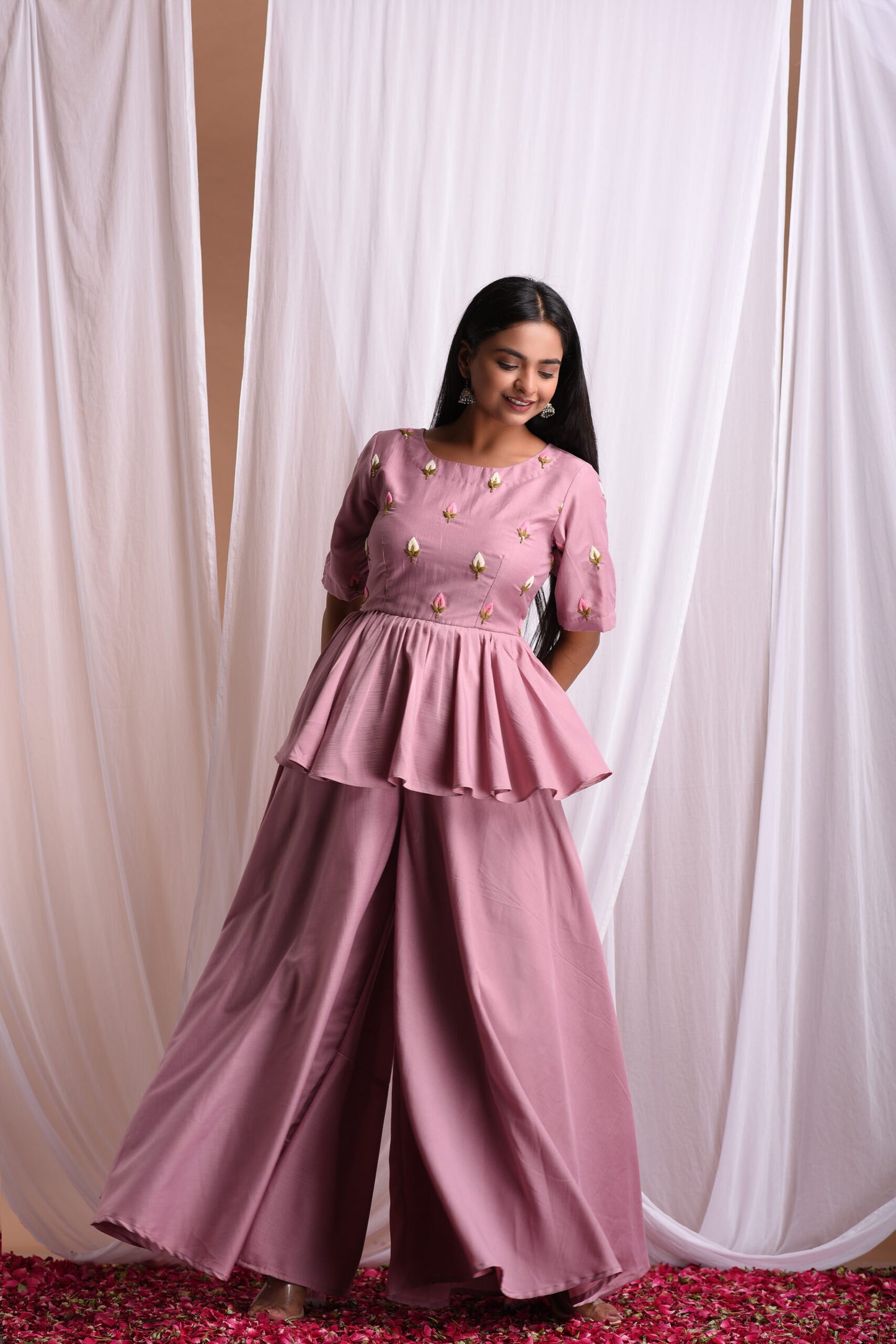 Mauve Sharara Set