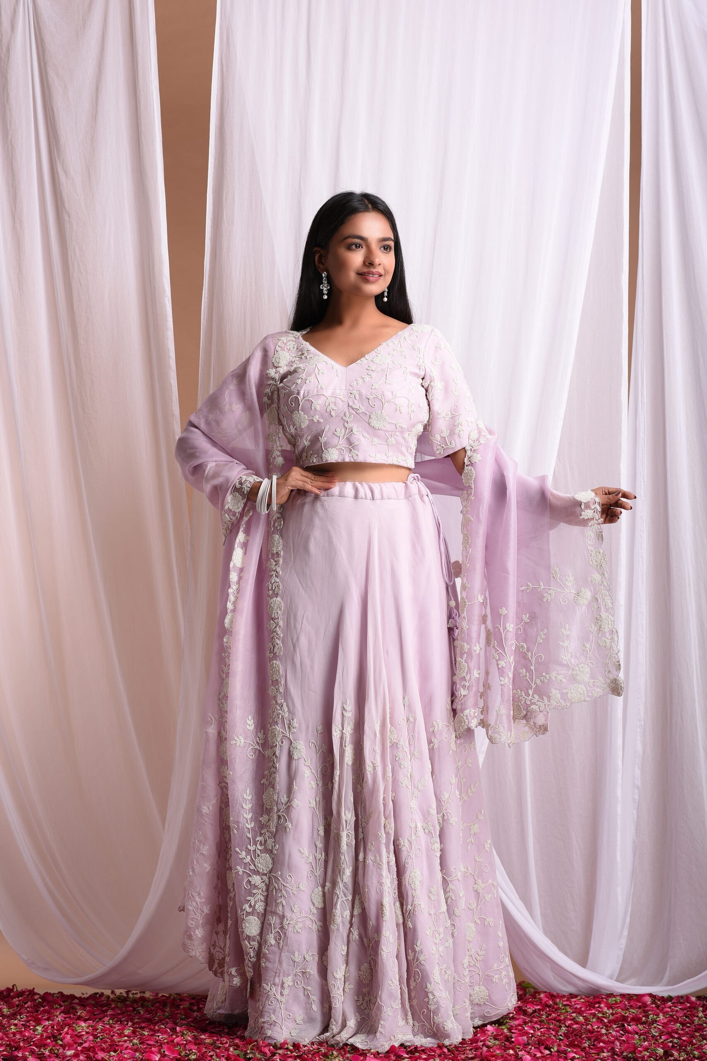 Lilac Pearl Lehenga
