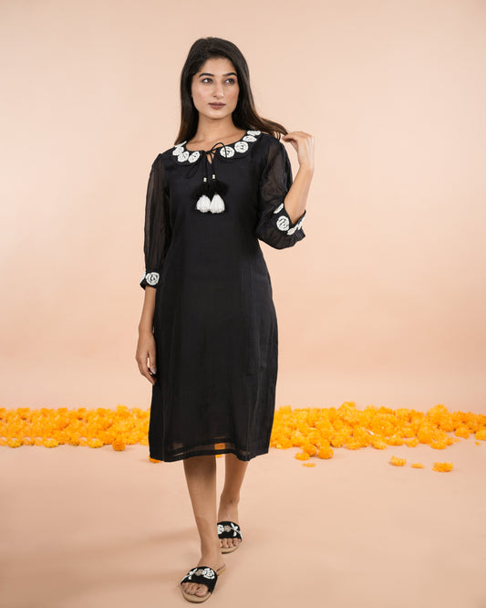Black Baby Collar Dress