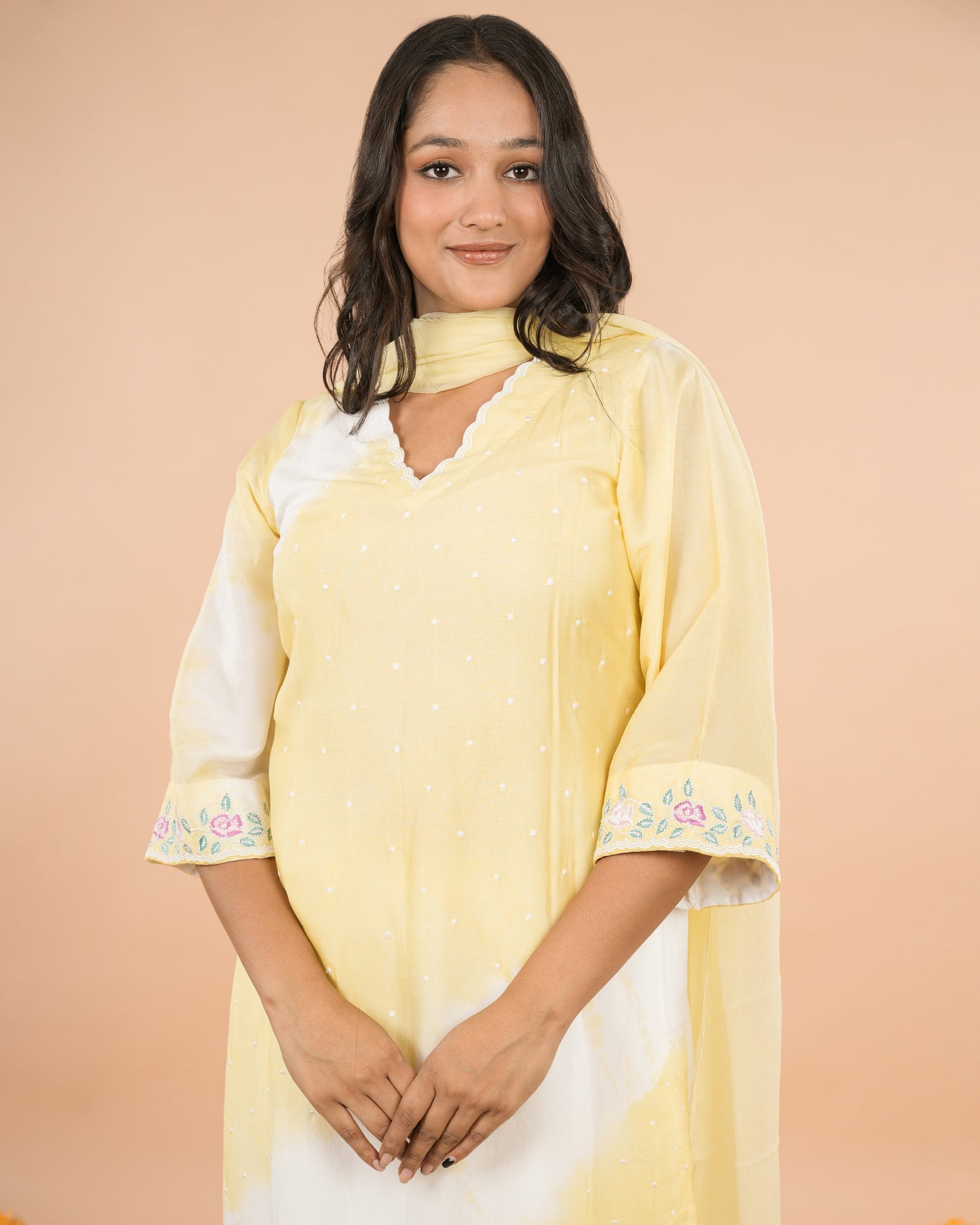 Yellow Tye-Dye Kurta