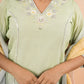 Green Grey Shaded Kurta