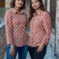 Red Block Print Shirt