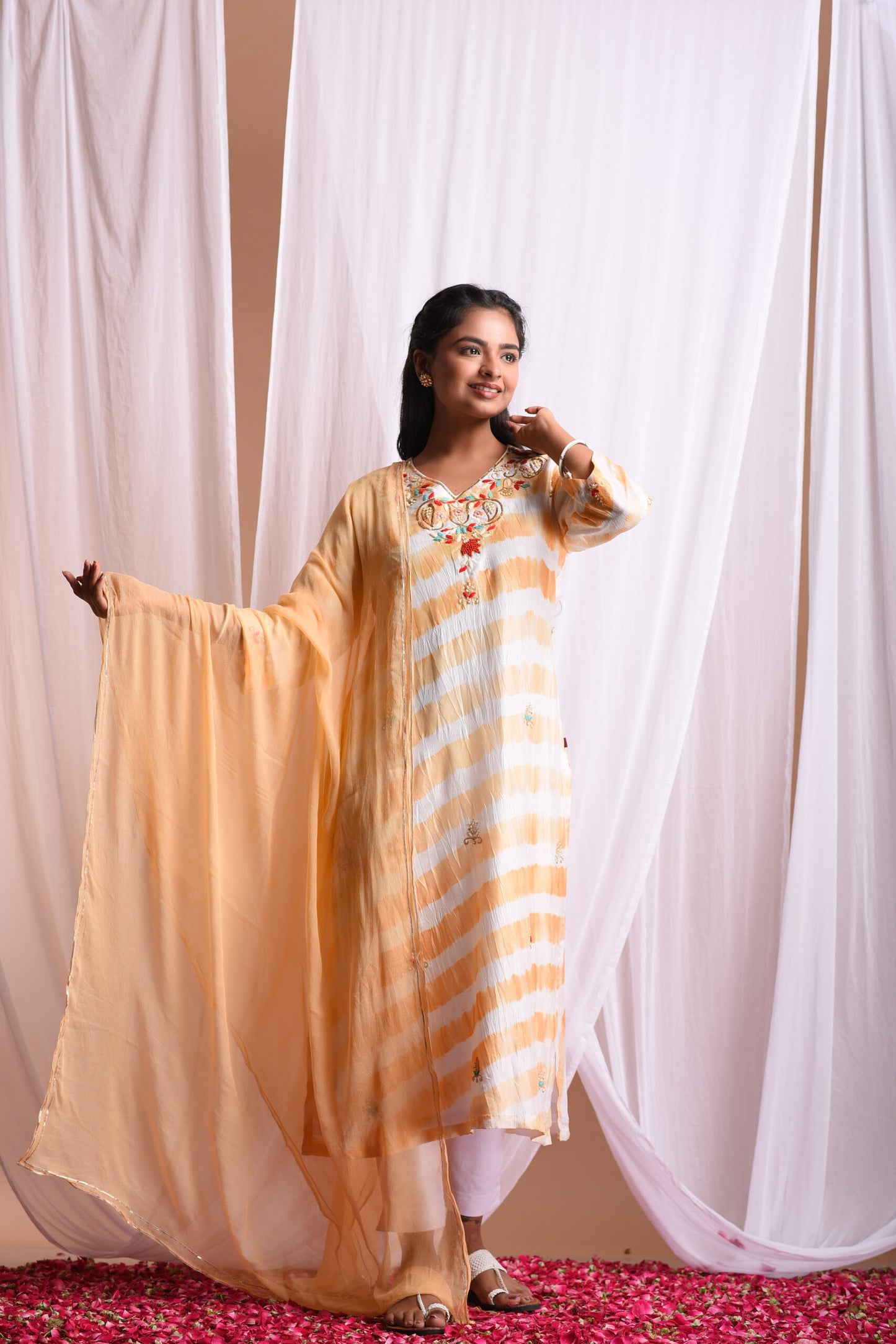 Kesariya Leheriya Suit Set