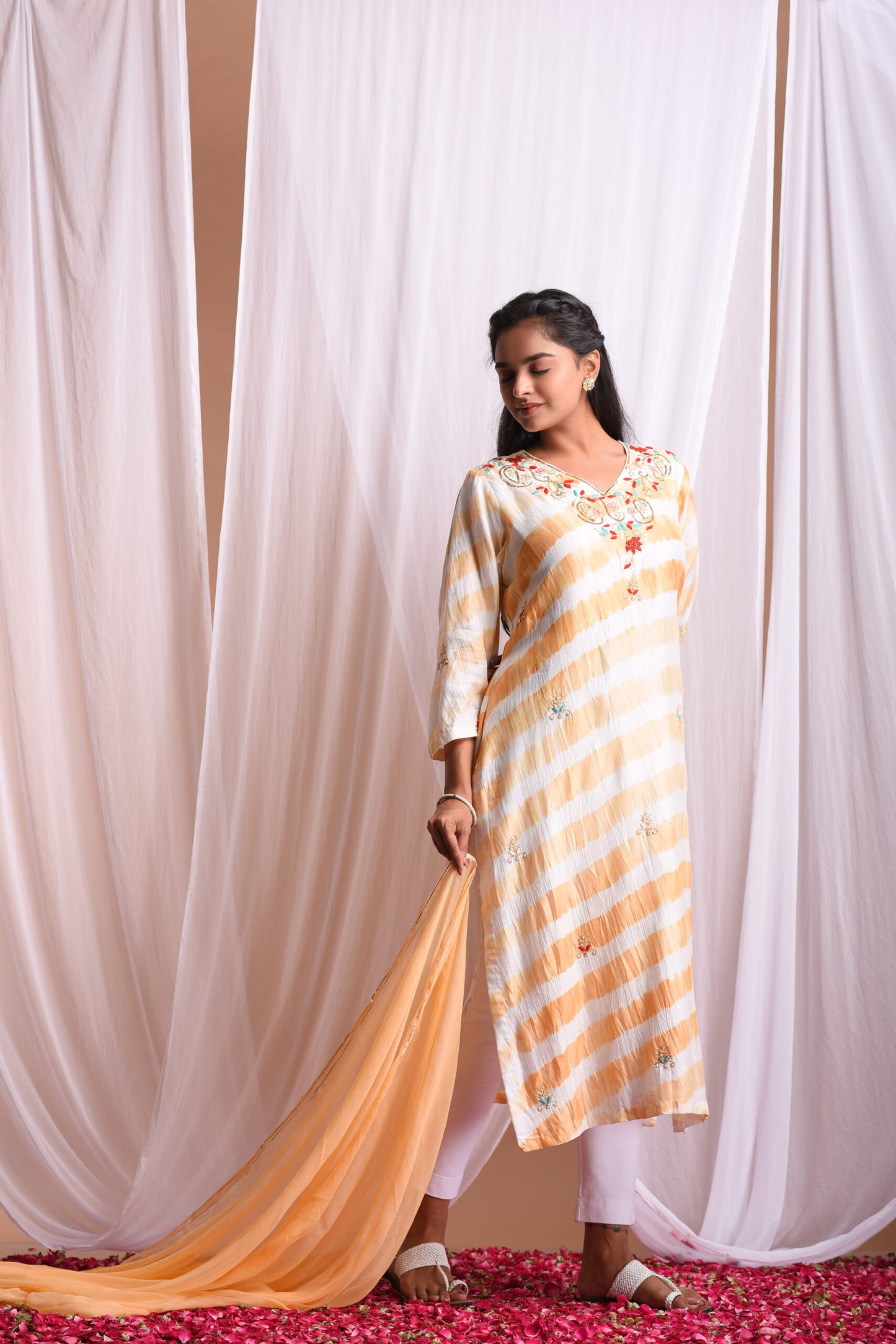 Kesariya Leheriya Suit Set
