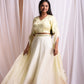 Yellow Mirror Embroidered Lehenga Set