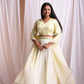 Yellow Mirror Embroidered Lehenga Set