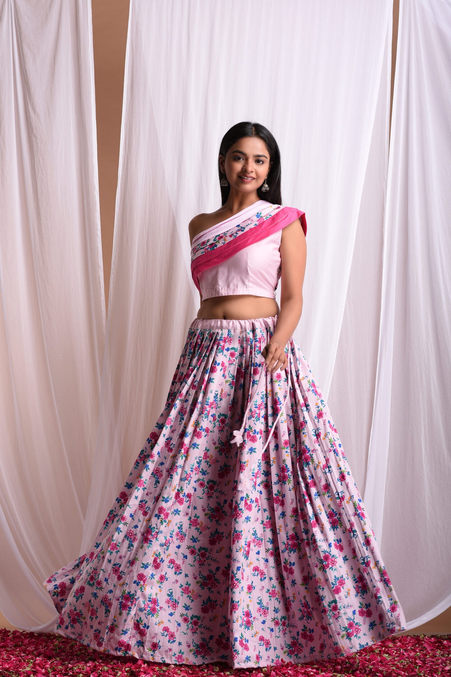 Gulabo One Shoulder Skirt Set